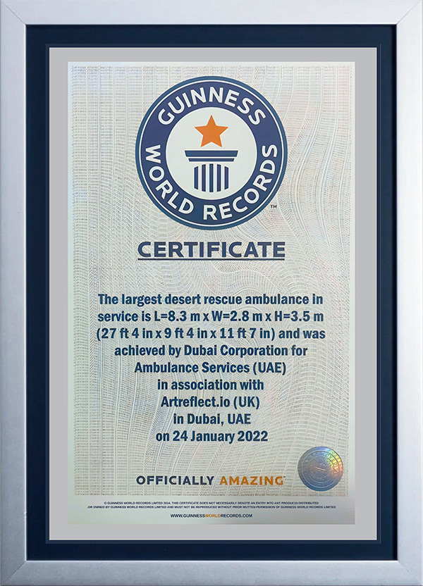 Guinness World Records Certificate